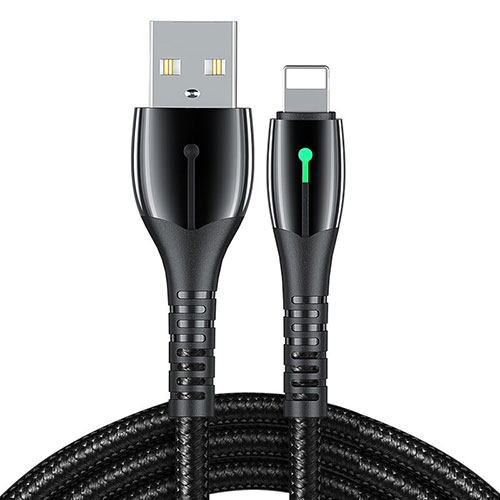 Charger USB Data Cable Charging Cord D23 for Apple iPhone Xs Max Black