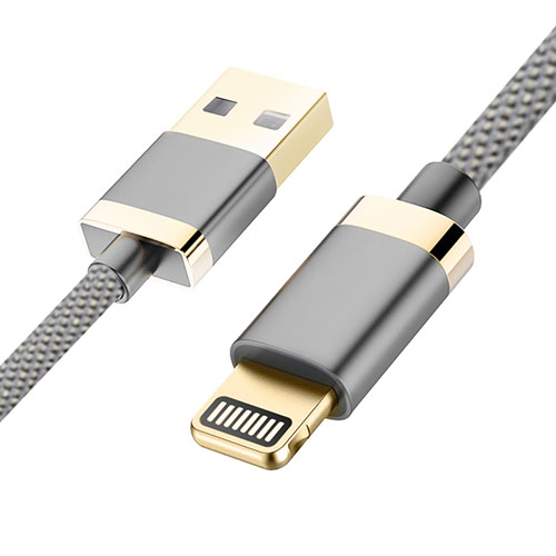 Charger USB Data Cable Charging Cord D24 for Apple iPad 4 Gray