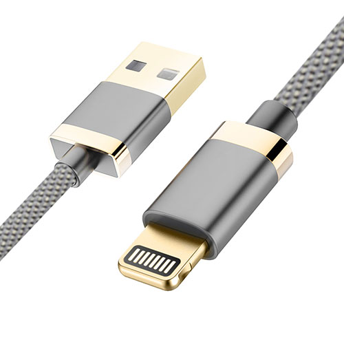 Charger USB Data Cable Charging Cord D24 for Apple iPhone 6S Plus Gray