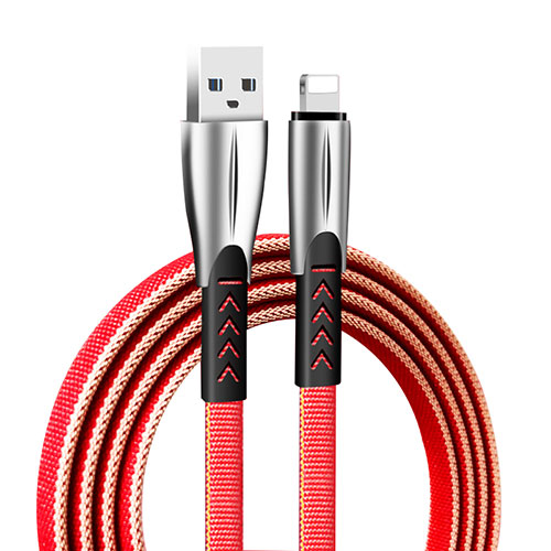 Charger USB Data Cable Charging Cord D25 for Apple iPhone 14 Plus Red