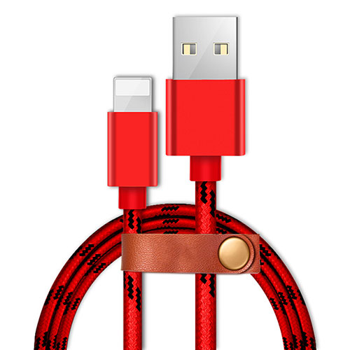 Charger USB Data Cable Charging Cord L05 for Apple iPhone 11 Pro Red