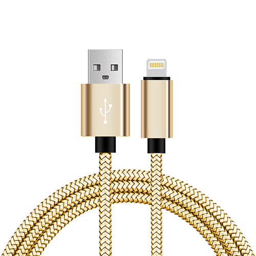 Charger USB Data Cable Charging Cord L07 for Apple iPhone 11 Gold