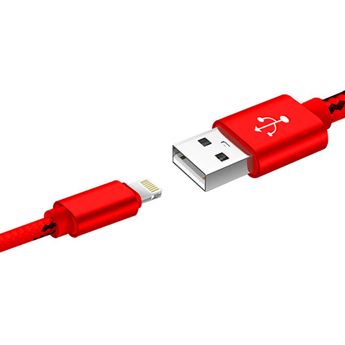 Charger USB Data Cable Charging Cord L10 for Apple iPhone 12 Mini Red
