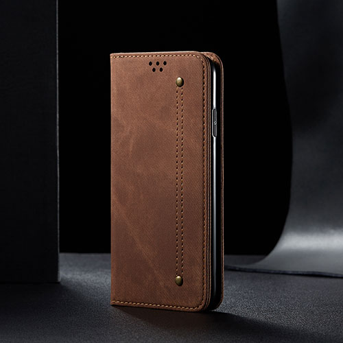 Cloth Case Stands Flip Cover B01S for Samsung Galaxy A11 Brown