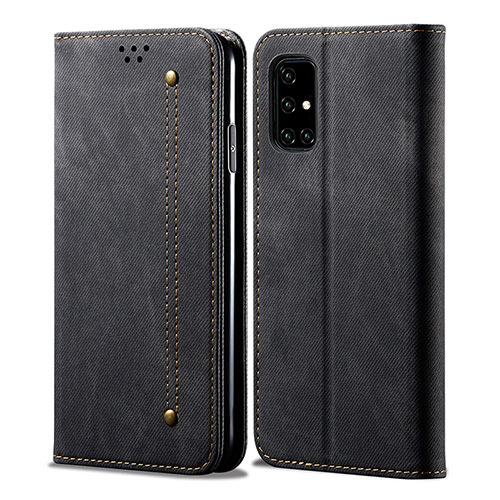 Cloth Case Stands Flip Cover B01S for Samsung Galaxy A51 4G Black