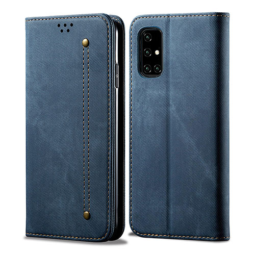 Cloth Case Stands Flip Cover B01S for Samsung Galaxy A51 4G Blue