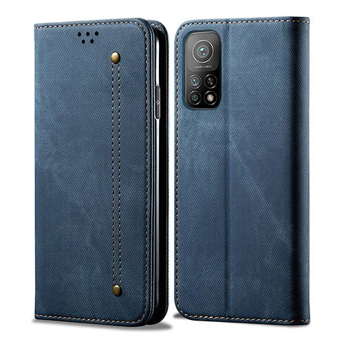 Cloth Case Stands Flip Cover B01S for Xiaomi Mi 10T Pro 5G Blue