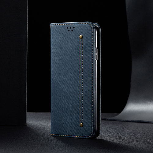 Cloth Case Stands Flip Cover B01S for Xiaomi Redmi 10C 4G Blue