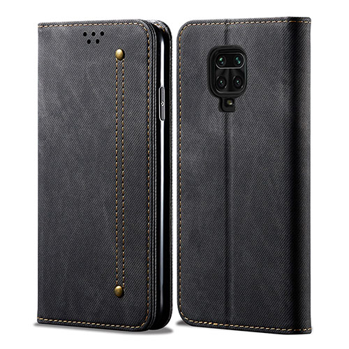 Cloth Case Stands Flip Cover B01S for Xiaomi Redmi Note 9 Pro Black