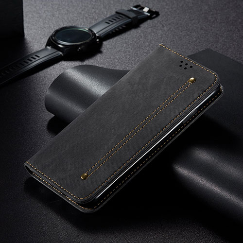 Cloth Case Stands Flip Cover B02S for Xiaomi Redmi K30S 5G Black