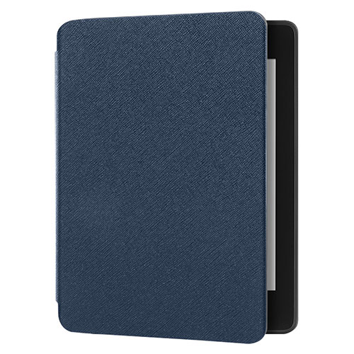Cloth Case Stands Flip Cover for Amazon Kindle 6 inch Blue
