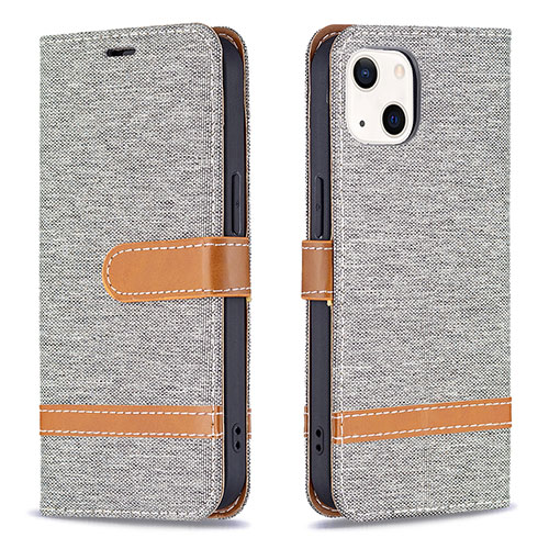 Cloth Case Stands Flip Cover for Apple iPhone 13 Mini Gray