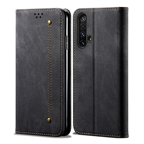 Cloth Case Stands Flip Cover for Realme X50 5G Black