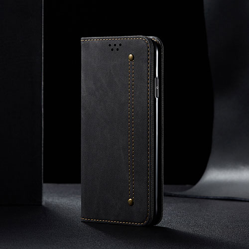 Cloth Case Stands Flip Cover for Samsung Galaxy A05s Black