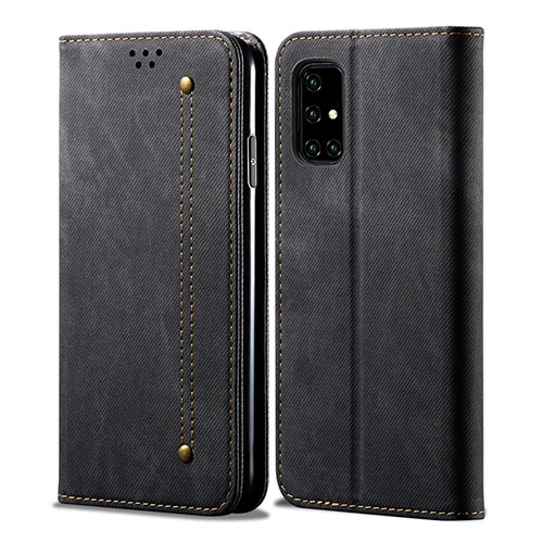 Cloth Case Stands Flip Cover for Samsung Galaxy A71 5G Black