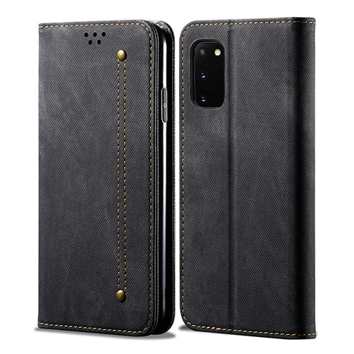 Cloth Case Stands Flip Cover for Samsung Galaxy S20 5G Black