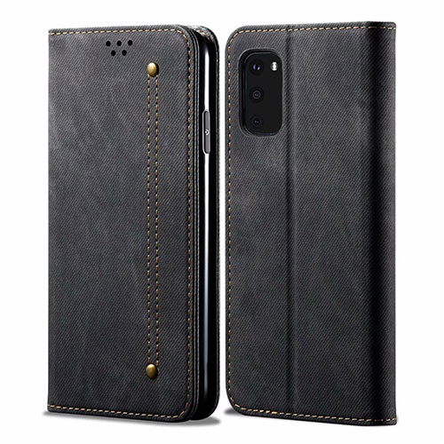 Cloth Case Stands Flip Cover for Samsung Galaxy S20 FE 2022 5G Black