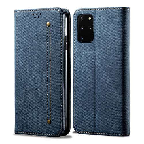 Cloth Case Stands Flip Cover for Samsung Galaxy S20 Plus 5G Blue
