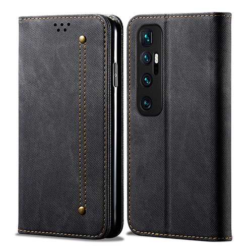 Cloth Case Stands Flip Cover for Xiaomi Mi 10 Ultra Black