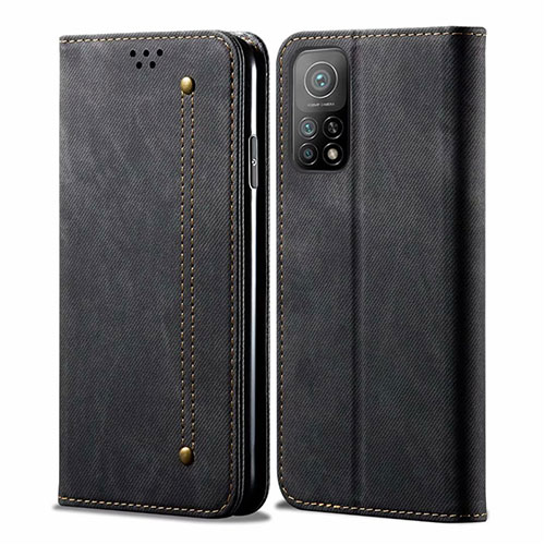 Cloth Case Stands Flip Cover for Xiaomi Mi 10T 5G Black