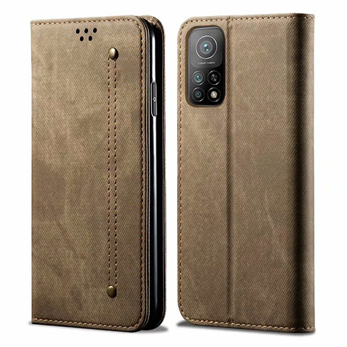 Cloth Case Stands Flip Cover for Xiaomi Mi 10T 5G Khaki