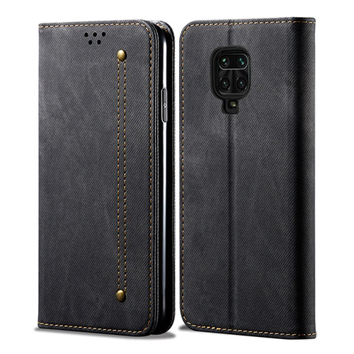 Cloth Case Stands Flip Cover for Xiaomi Redmi Note 9 Pro Max Black