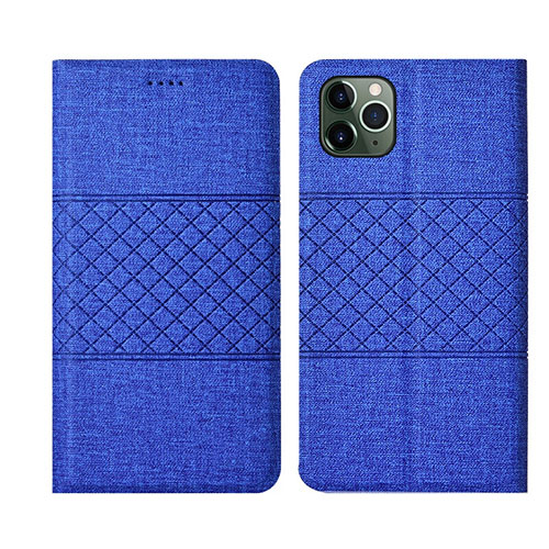 Cloth Case Stands Flip Cover H01 for Apple iPhone 11 Pro Blue
