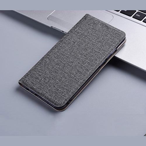 Cloth Case Stands Flip Cover H01 for Apple iPhone 13 Pro Gray
