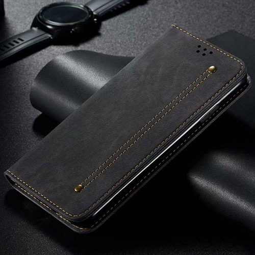 Cloth Case Stands Flip Cover H01 for Samsung Galaxy S20 Ultra 5G Black