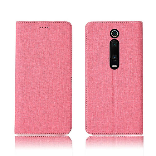 Cloth Case Stands Flip Cover H01 for Xiaomi Mi 9T Pro Pink