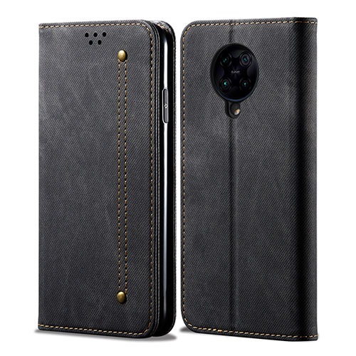 Cloth Case Stands Flip Cover H01 for Xiaomi Redmi K30 Pro 5G Black