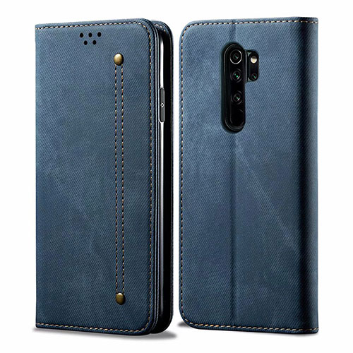 Cloth Case Stands Flip Cover H01 for Xiaomi Redmi Note 8 Pro Blue