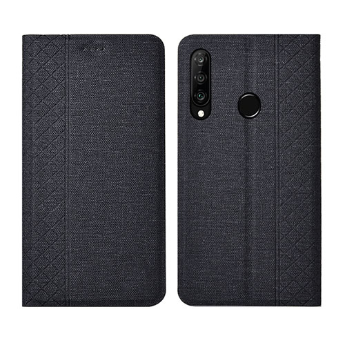 Cloth Case Stands Flip Cover H02 for Huawei P30 Lite Black