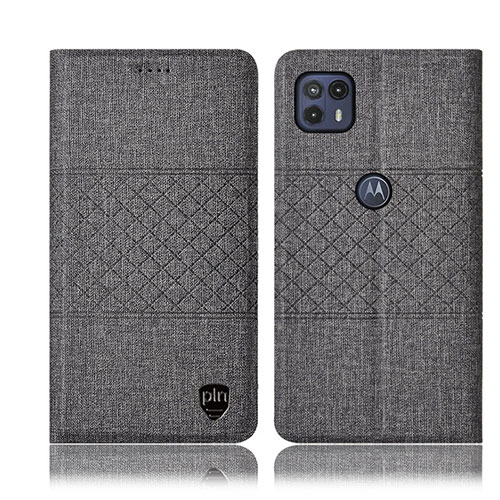 Cloth Case Stands Flip Cover H12P for Motorola Moto G50 5G Gray