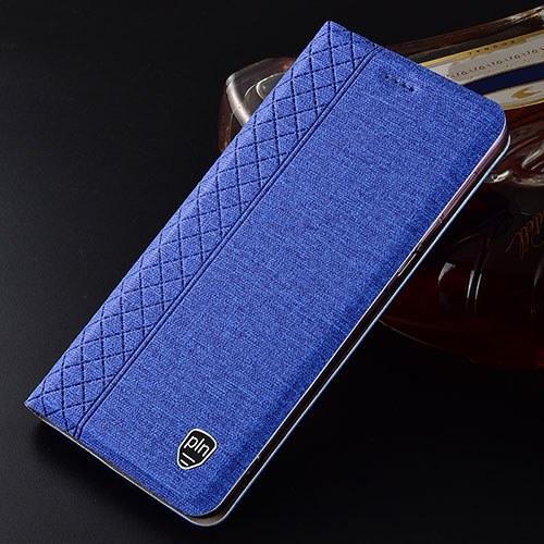 Cloth Case Stands Flip Cover H13P for Samsung Galaxy S21 5G Blue