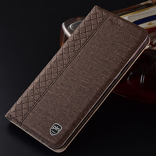 Cloth Case Stands Flip Cover H13P for Samsung Galaxy S23 Plus 5G Brown