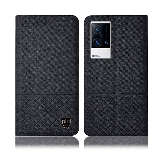 Cloth Case Stands Flip Cover H13P for Vivo iQOO 8 5G Black