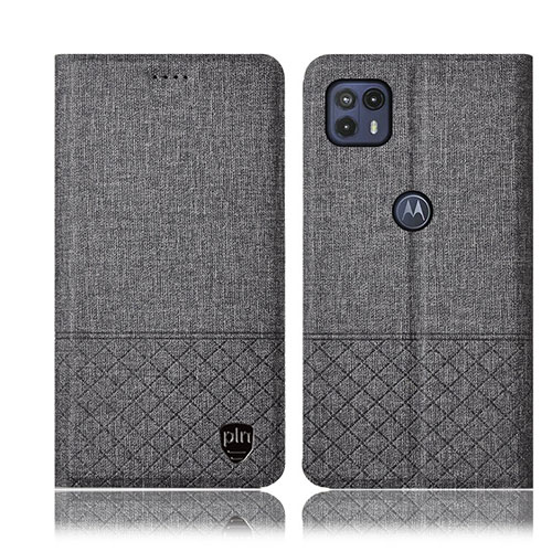 Cloth Case Stands Flip Cover H14P for Motorola Moto G50 5G Gray