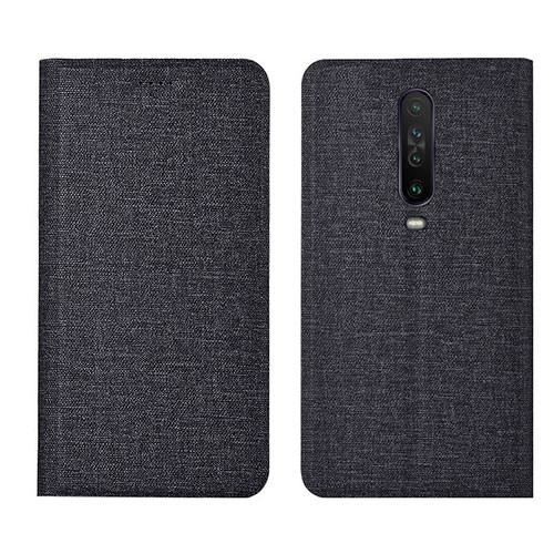Cloth Case Stands Flip Cover L01 for Xiaomi Redmi K30 5G Black