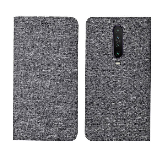 Cloth Case Stands Flip Cover L01 for Xiaomi Redmi K30 5G Gray