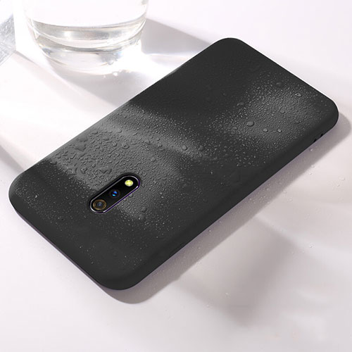 Custodia Silicone Ultra Sottile Morbida 360 Gradi Cover per Oppo Realme X Nero