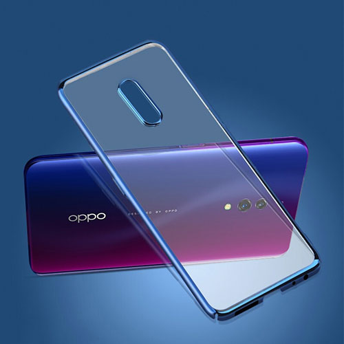 Custodia Ultra Sottile Trasparente Rigida Cover per Oppo Realme X Blu