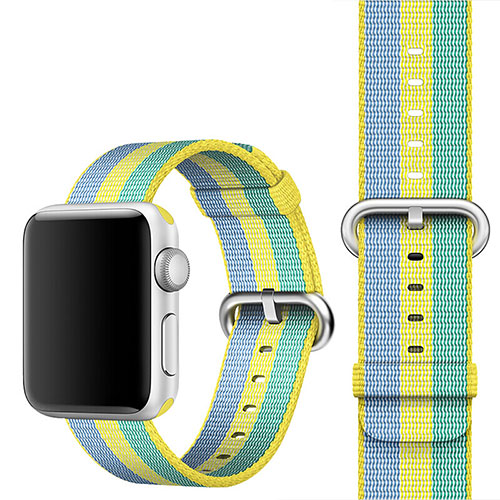 Fabric Bracelet Band Strap for Apple iWatch 3 38mm Yellow