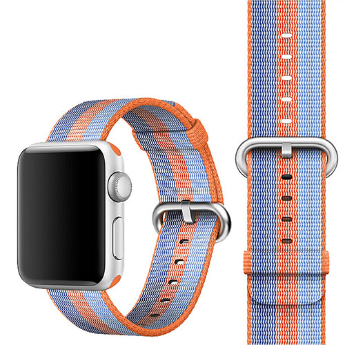 Fabric Bracelet Band Strap for Apple iWatch 3 42mm Orange