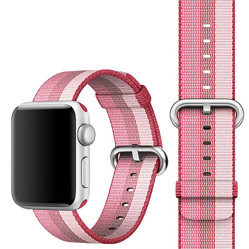 Fabric Bracelet Band Strap for Apple iWatch 38mm Pink