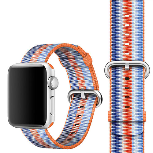 Fabric Bracelet Band Strap for Apple iWatch 5 44mm Orange
