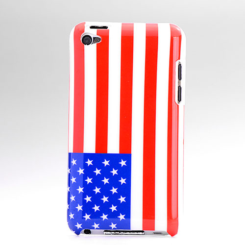 Flag United States Plastic Hard Rigid Cover for Apple iPod Touch 4 Colorful