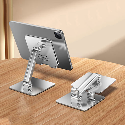 Flexible Tablet Stand Mount Holder Universal F01 for Apple iPad Pro 12.9 2022 Silver