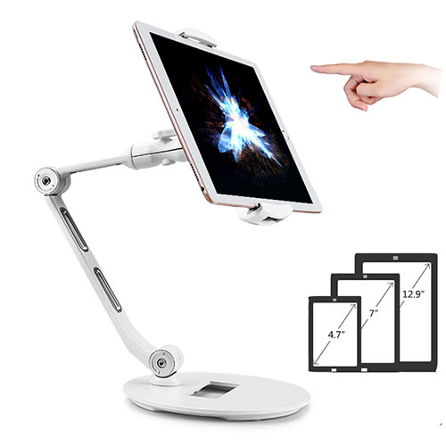 Flexible Tablet Stand Mount Holder Universal H08 for Apple iPad Air White