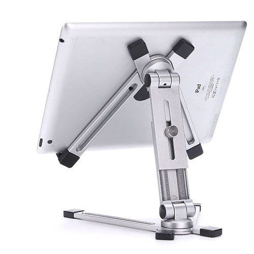 Flexible Tablet Stand Mount Holder Universal K19 for Huawei MediaPad C5 10 10.1 BZT-W09 AL00 Silver